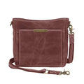 GTM Original RFID Distressed Leather Crossbody Purse with Built in Wallet
