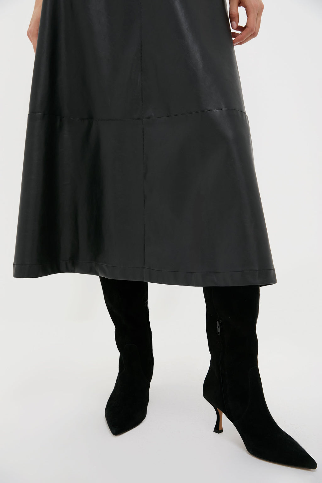 Black Leather Veronica Maxi Skirt