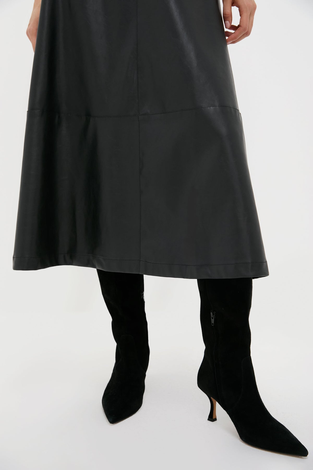 Black Leather Veronica Maxi Skirt