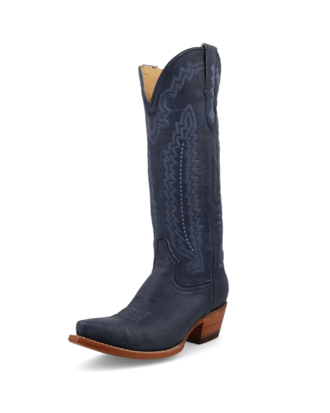 Harper Black Star Leather Boots - Sapphire