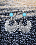 Havencrest Etched Fashion Dangle Earrings in Turquoise