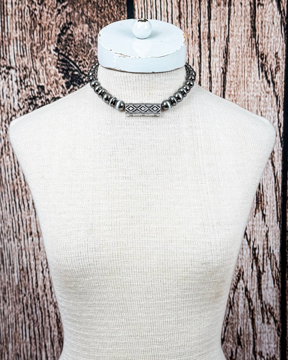 Hawthorn Beaded Fashion Bar Necklace