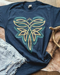 High Desert Boot Stitch Graphic Tee in Navy
