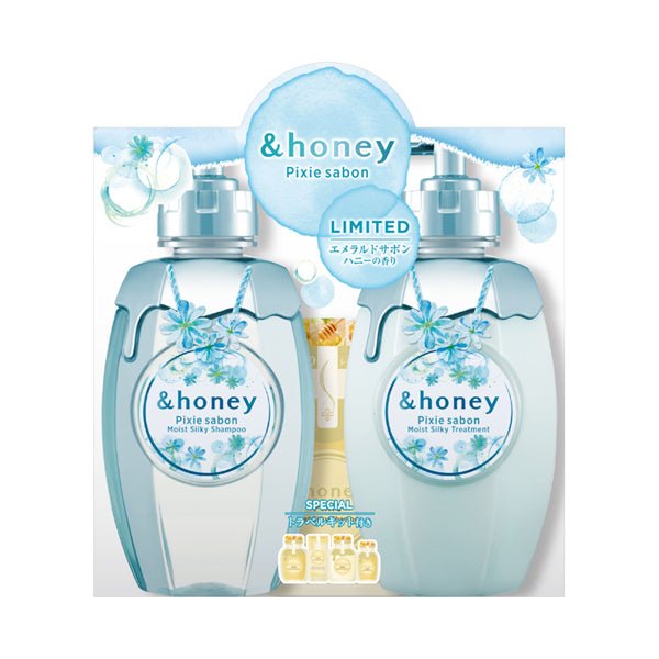 &honey 洗发水护发素限量套装 Pixie Savon 祖母绿皂香 蜂蜜香氛 440mL+440g