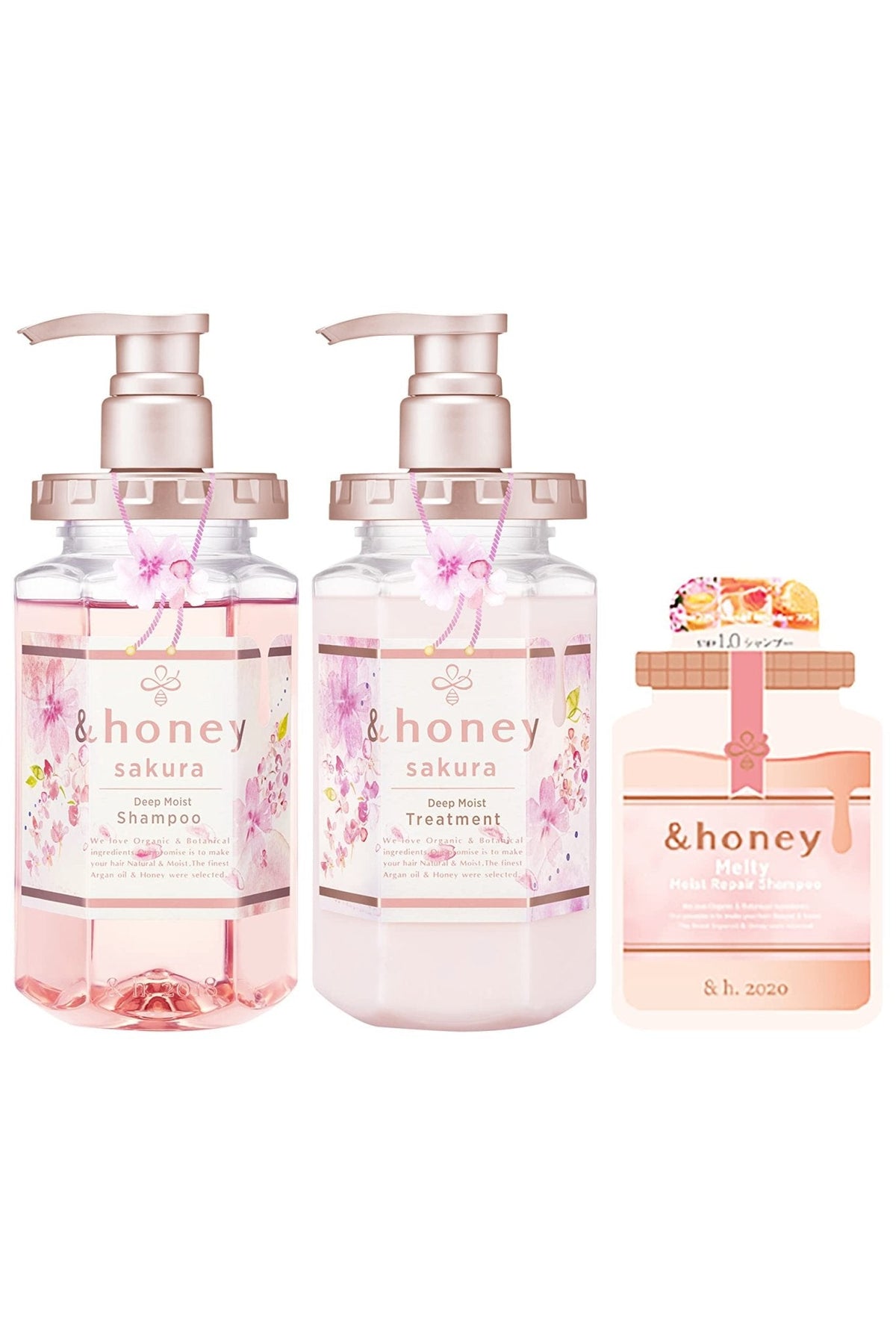 &honey 樱花深润限定洗发护发套装 含4步便携旅行装