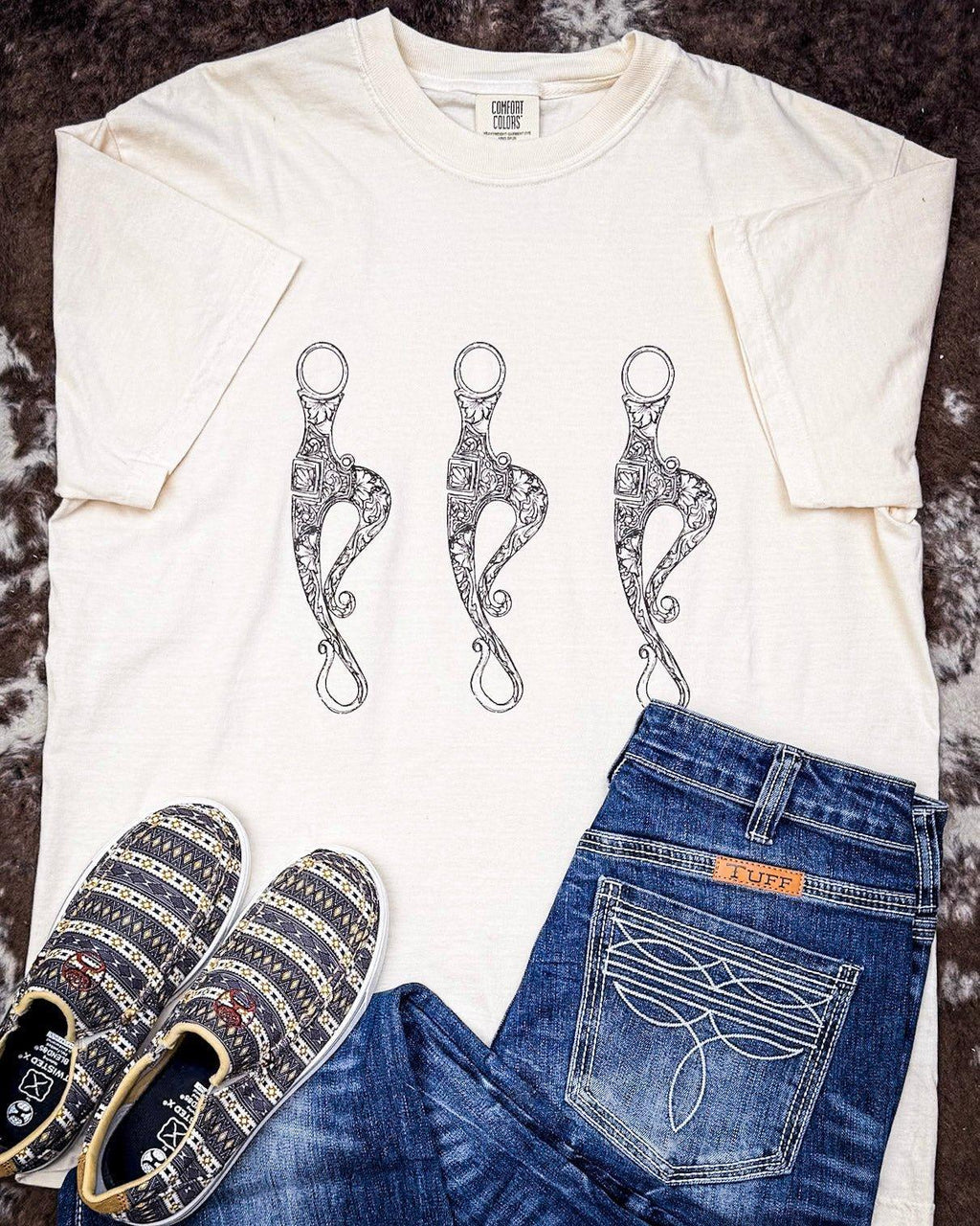 Horse Bits Graphic Tee - Cream