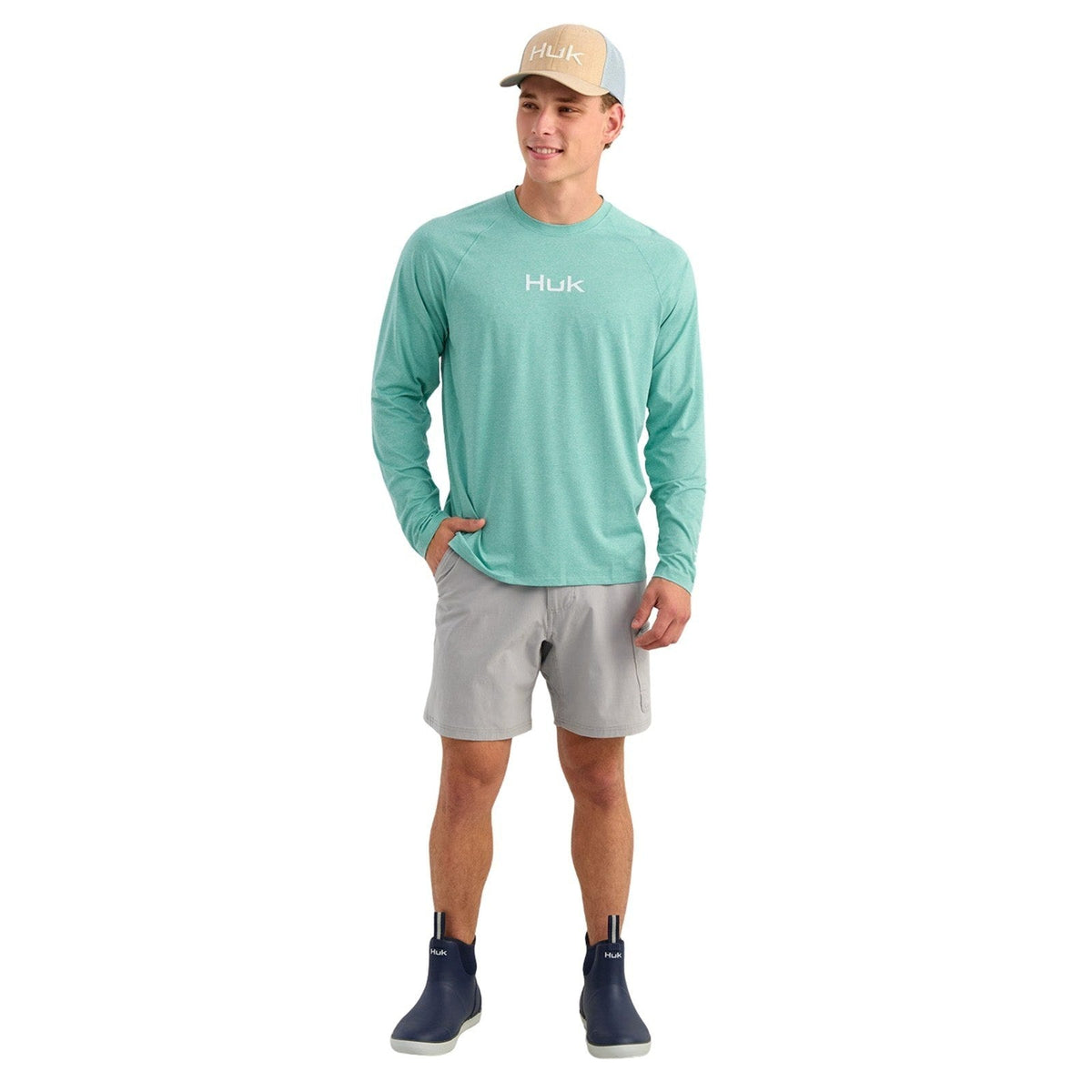 Huk Airweight Long Sleeve Crew – Men's