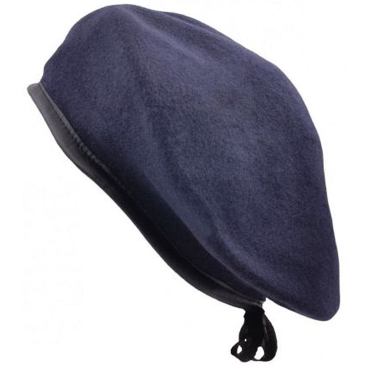 Beret Hat - Army Style In Navy Blue 100% Wool - Maz