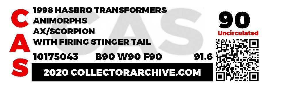 Ax/Scorpion (Transformers Animorphs, Hasbro) **CAS 90/90/90 UC**