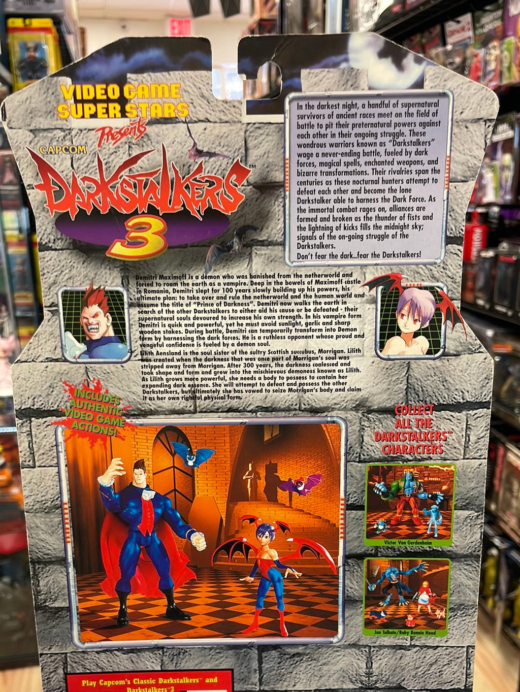 Demitri & Lilith (Capcom Darkstalkers 3, ToyBiz) SEALED