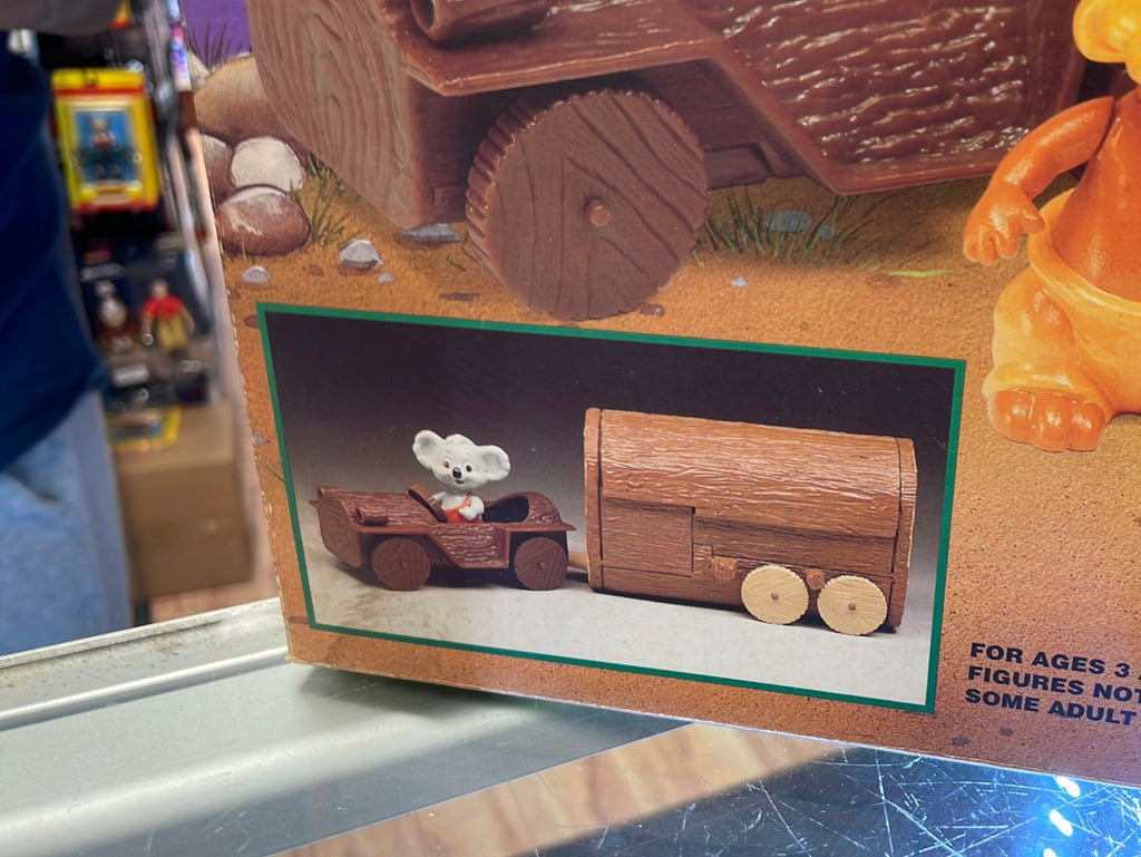 Log Car with Camper (Vintage Blinky Bill, ERTL) Unused Contents