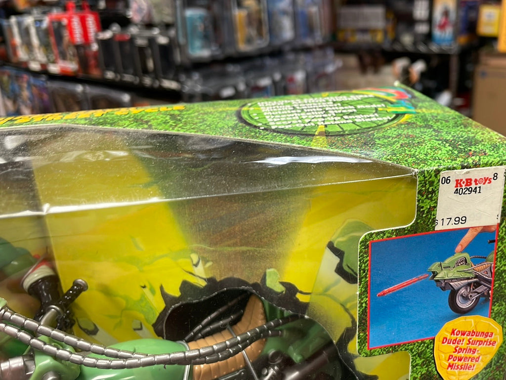 Bad Boy Biker Raphael with Street Cycle SEALED (Vintage TMNT Ninja Turtles, Playmates)