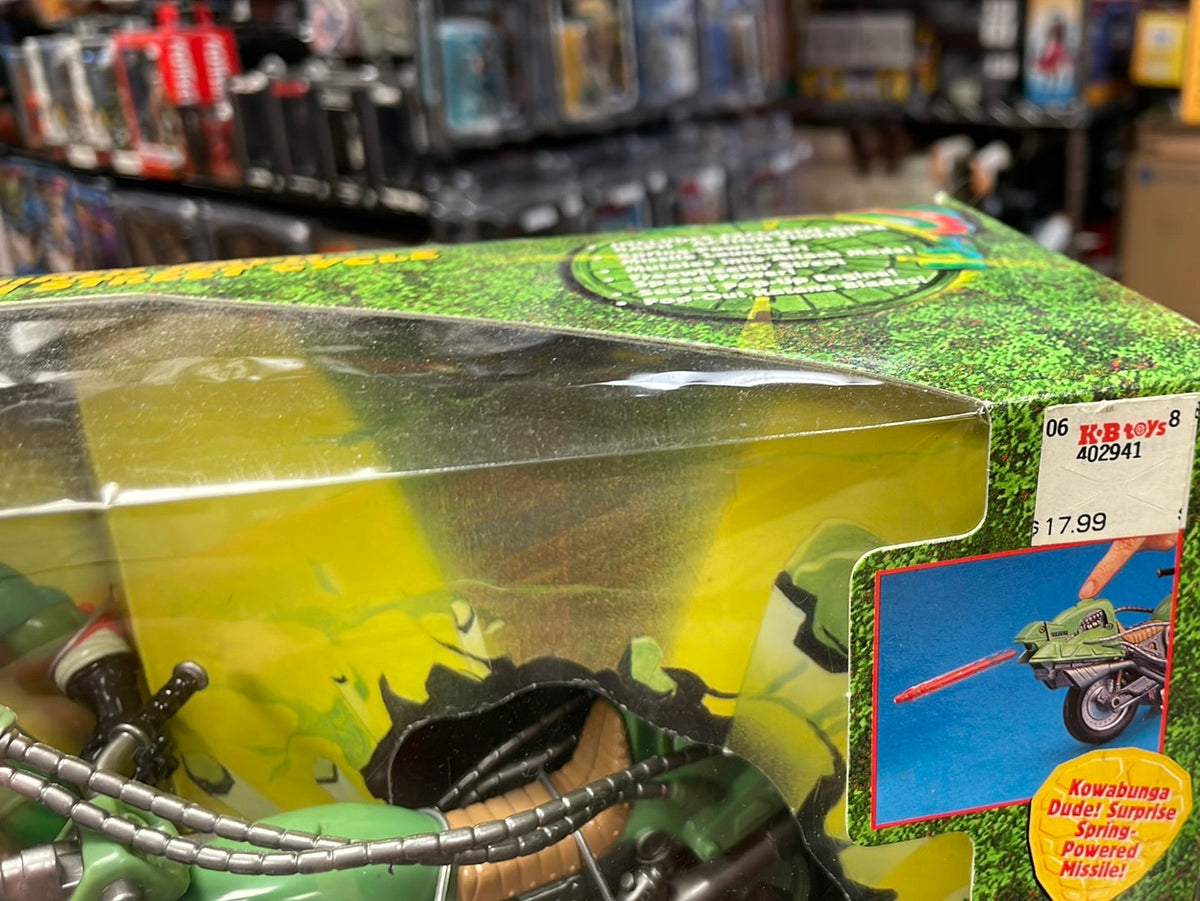 Bad Boy Biker Raphael with Street Cycle SEALED (Vintage TMNT Ninja Turtles, Playmates)