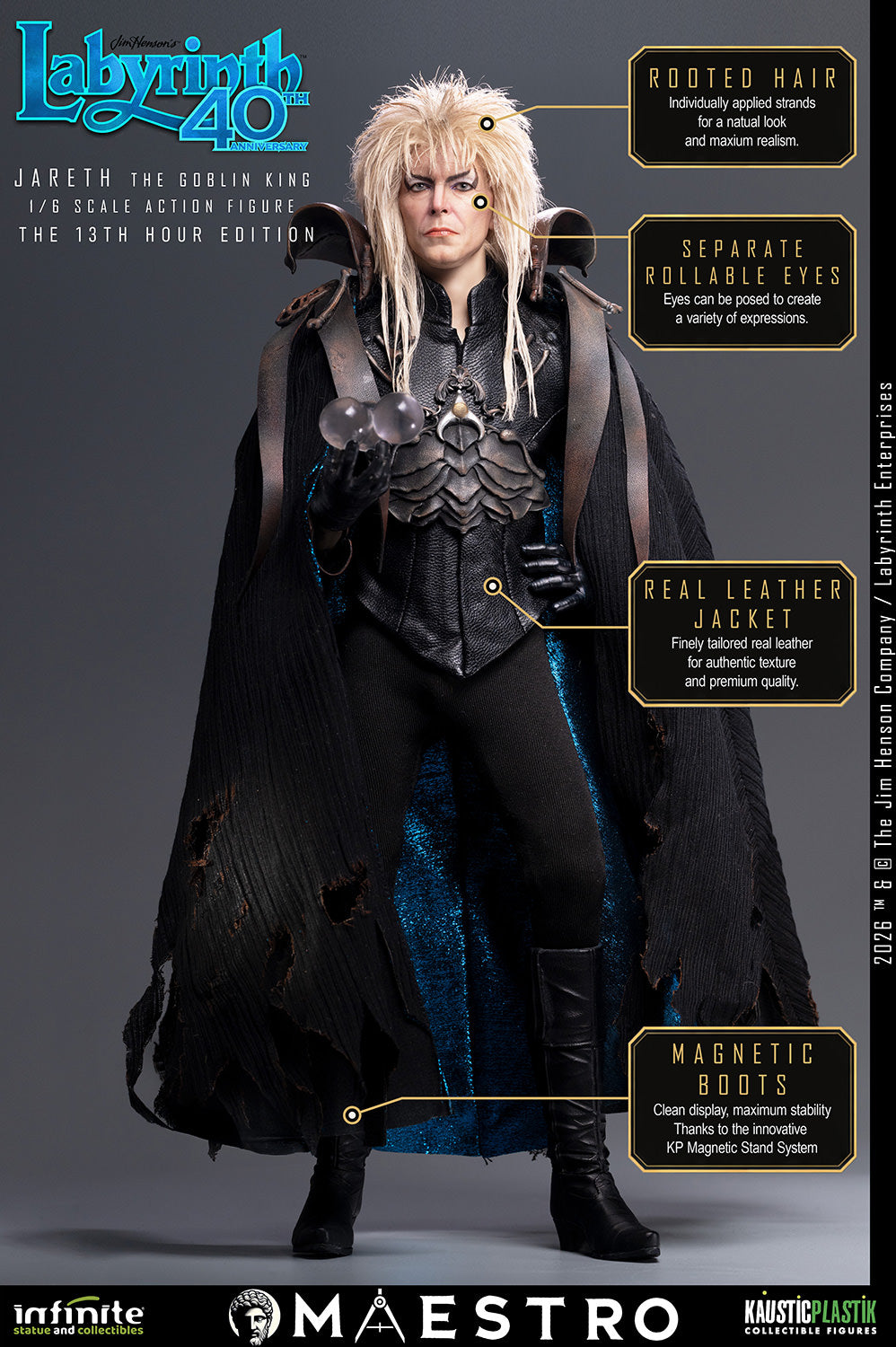 Labyrinth (1986): Jareth the Goblin King The 13th Hour Edition Gold