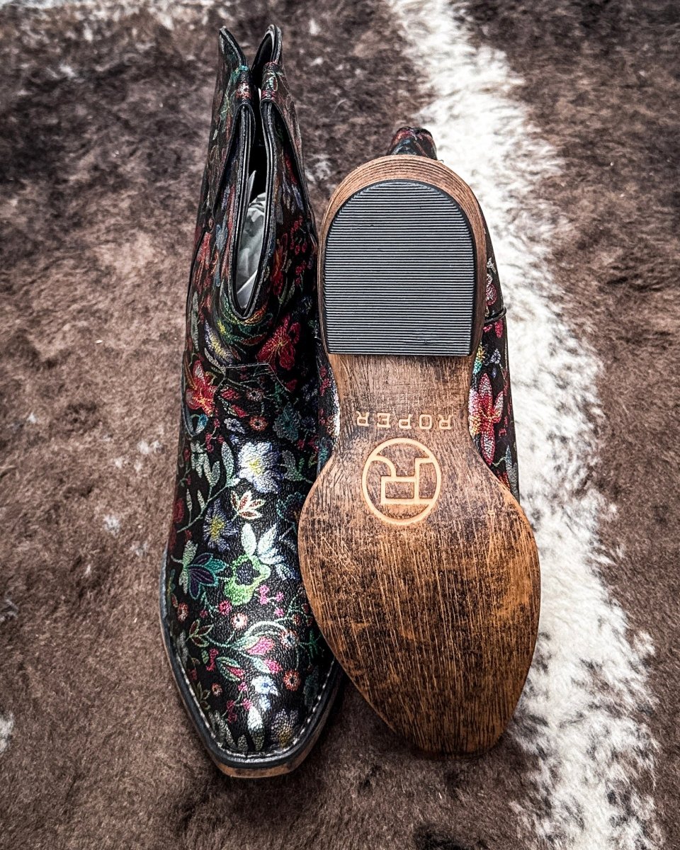 Ingrid Floral Booties by Roper