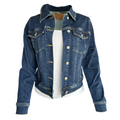 Judy Blue Stretchy Womens Button Down Denim Jacket