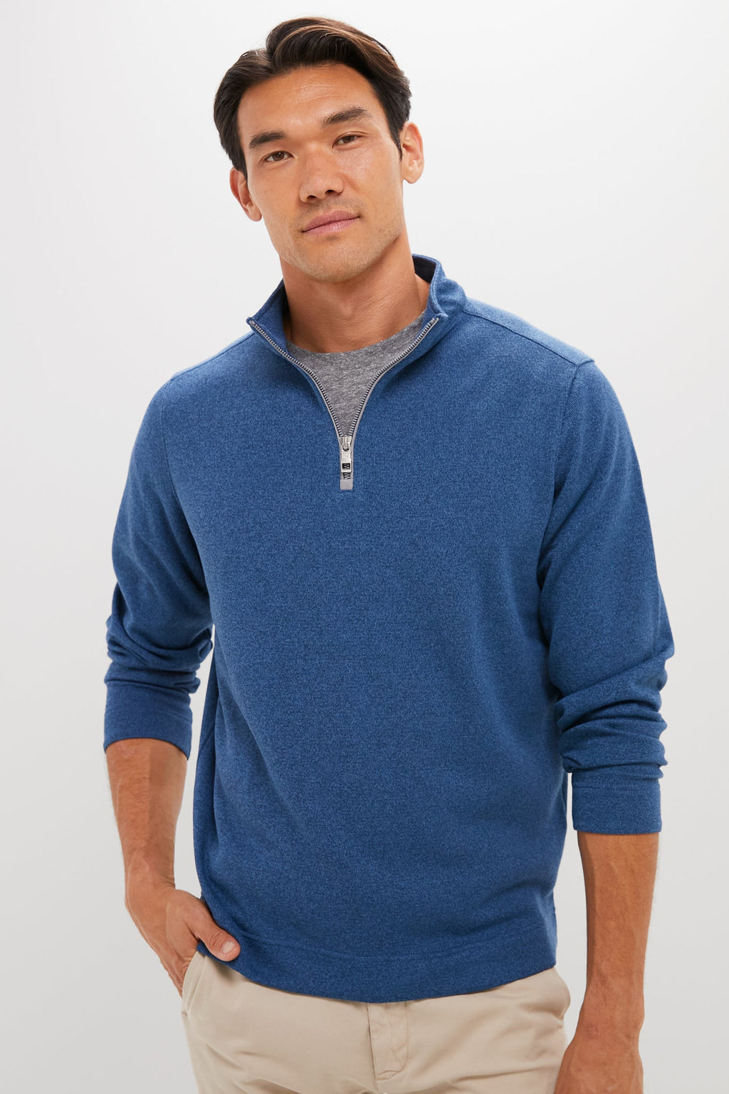 Blue Haze Crown Sweater Fleece Quarter Zip
