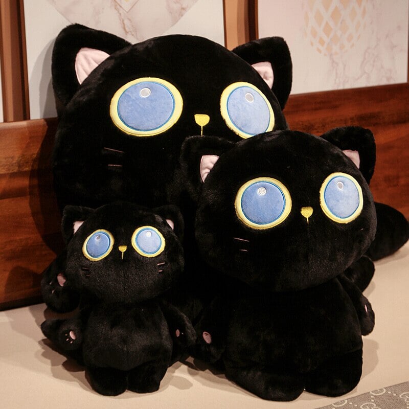 Arrayah the Blue Eye Black Cat Plushie