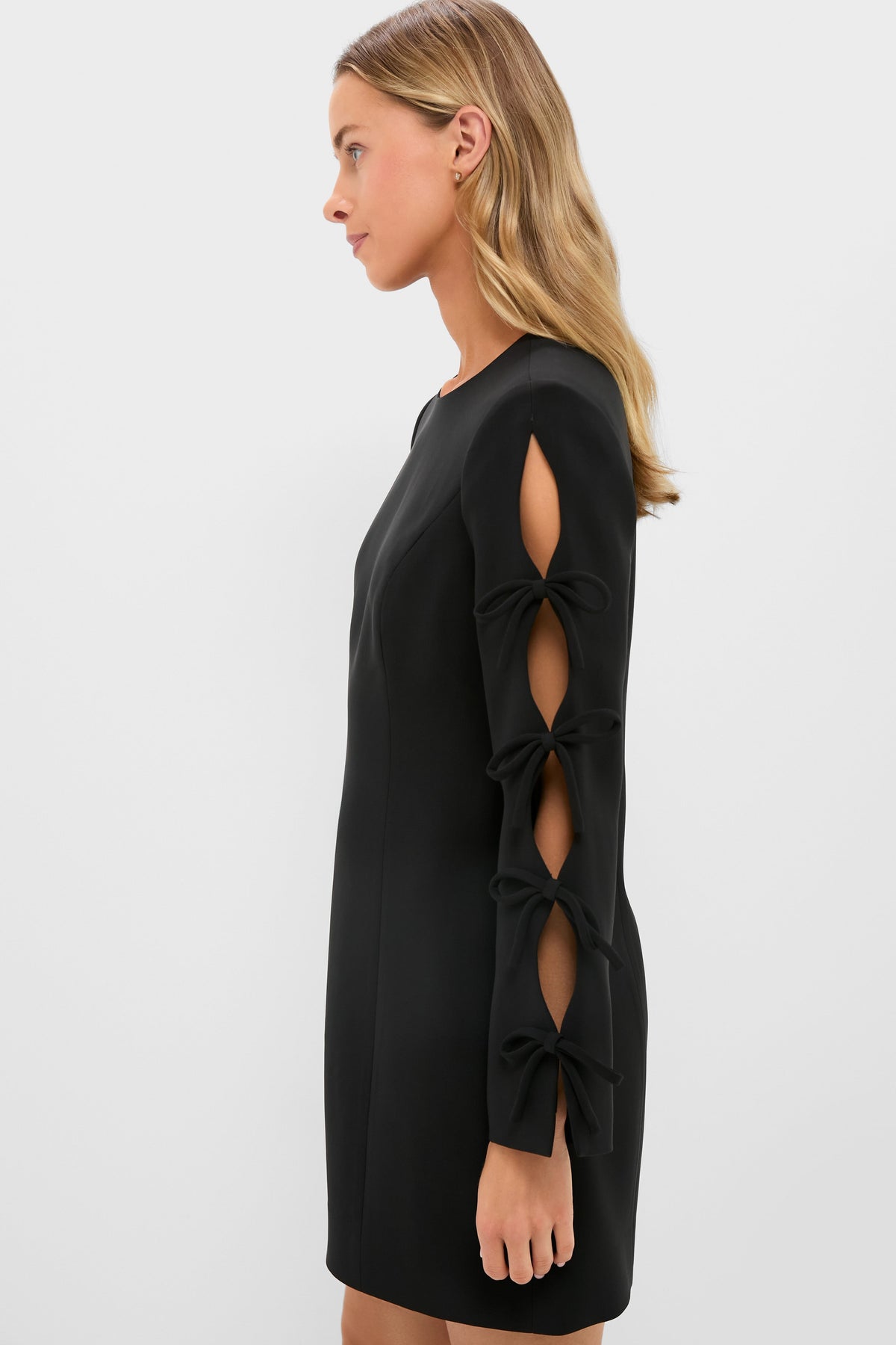 Black Bow Sleeve Belinda Mini Dress
