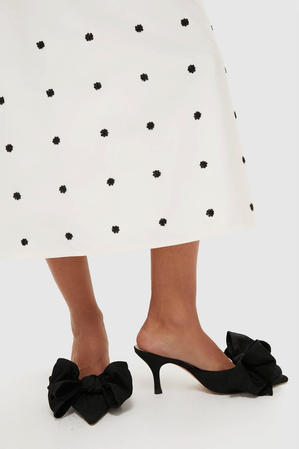Black Margot Bow Heels