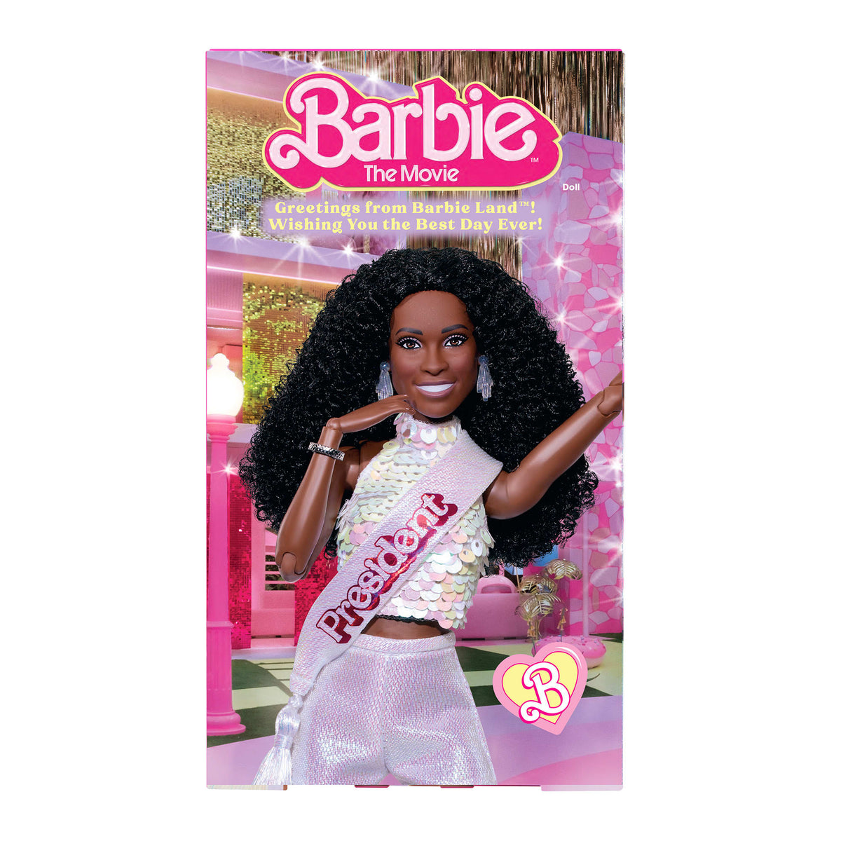 Barbie The Movie Disco President Barbie Doll