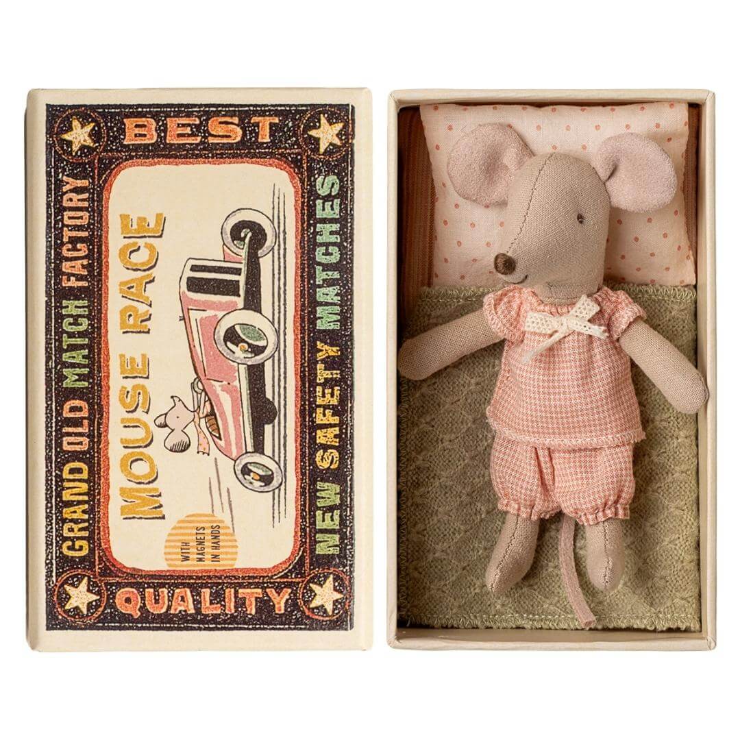 Little Sister Mouse in a Matchbox