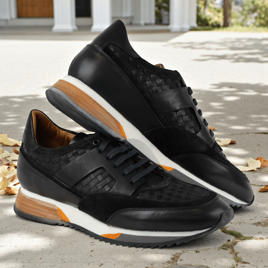 Men's Leather Sneakers - Great for the Office, Casual Days (Aristotle Style)