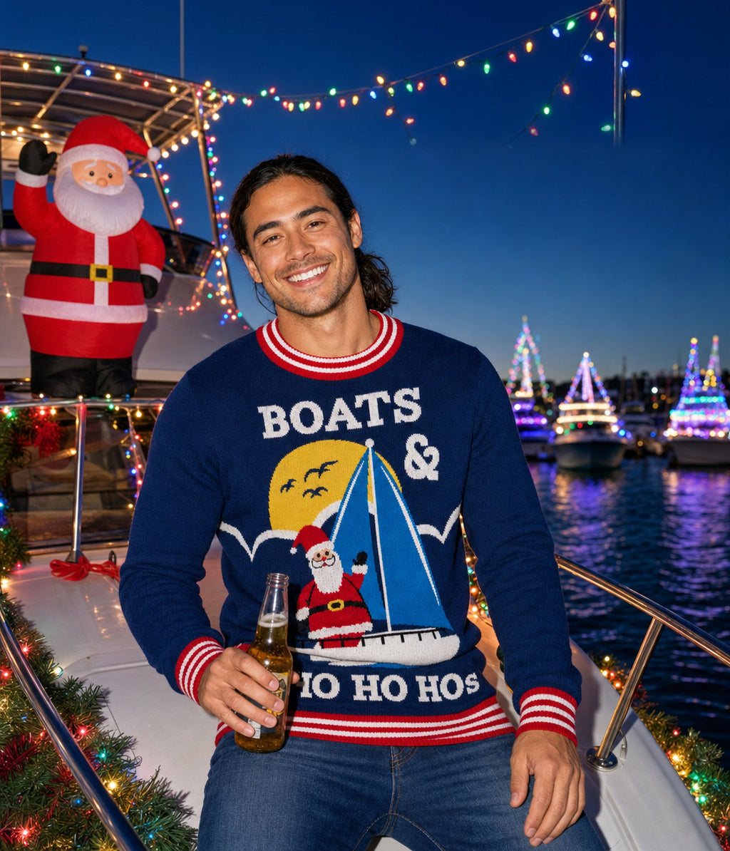 Men's Boats & Ho Ho Hos Ugly Christmas Sweater