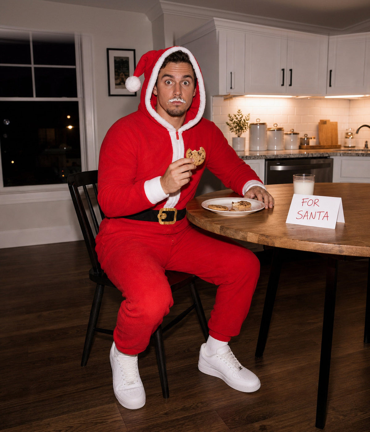 Men's Santa Jumpsuit With Fur