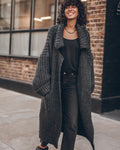 The Dark Grey Long Knitted Cardigan