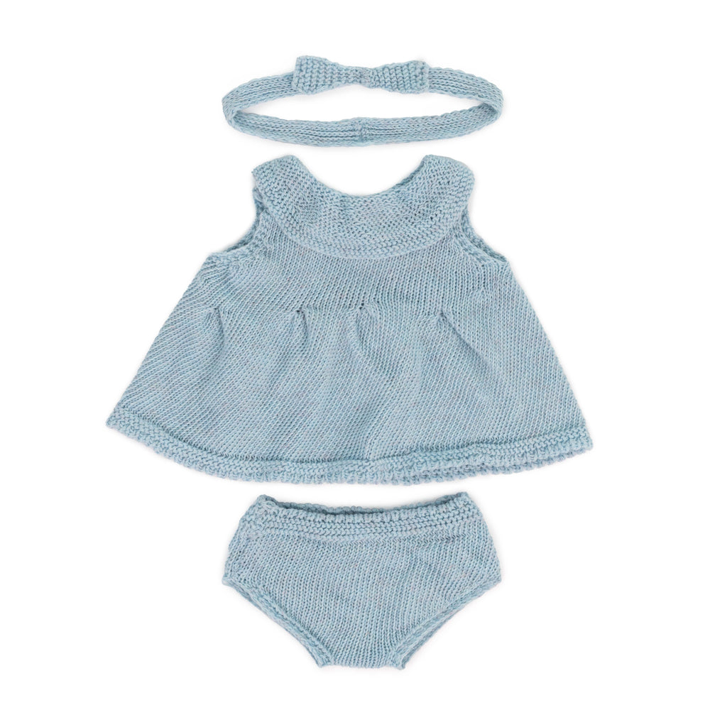 Knit Doll Outfit - 15" Dress & Headband