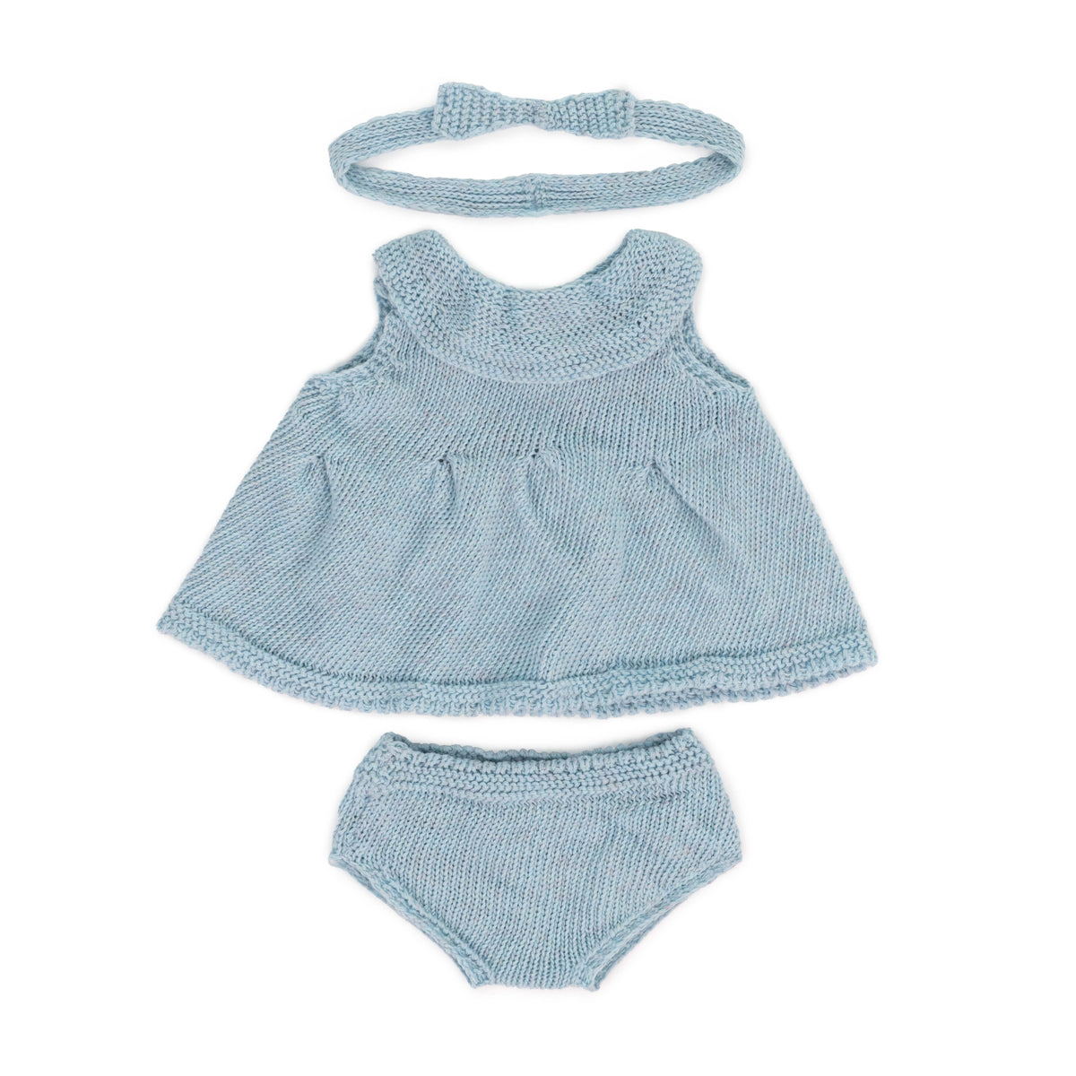 Knit Doll Outfit - 15" Dress & Headband