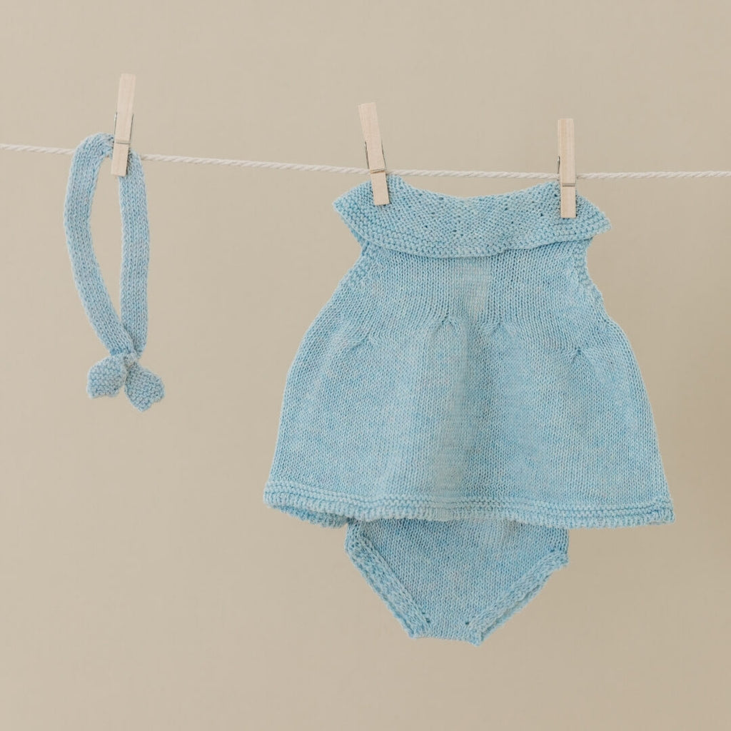 Knit Doll Outfit - 15" Dress & Headband