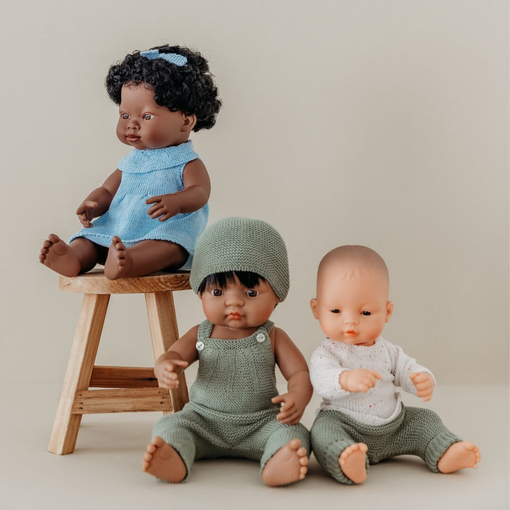 Knit Doll Outfit - 15" Dress & Headband