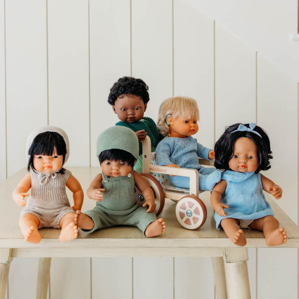Knit Doll Outfit - 15" Dress & Headband