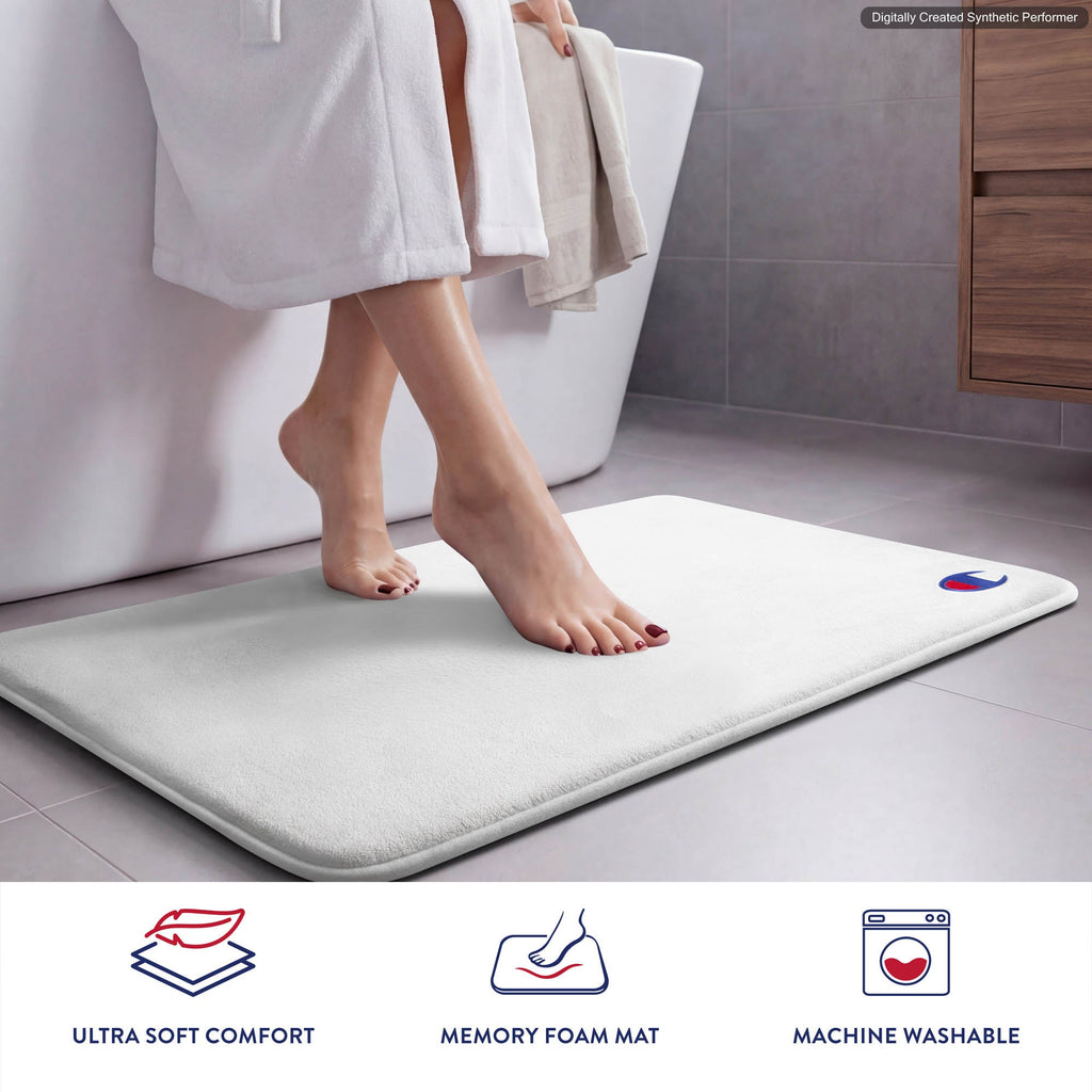 Logo Patch Memory Foam Bath Mat