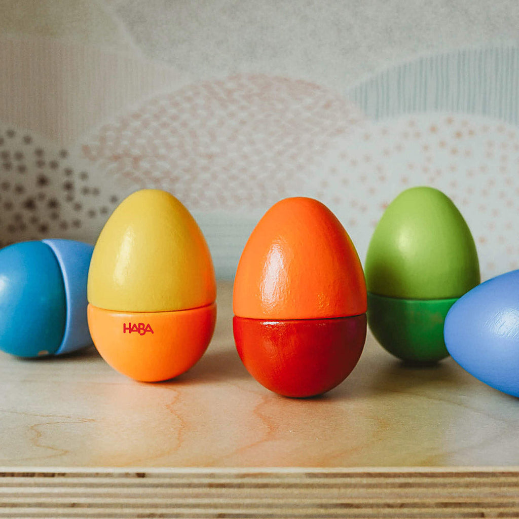 Fun with Sounds Wooden Eggs - Wooden Rattles