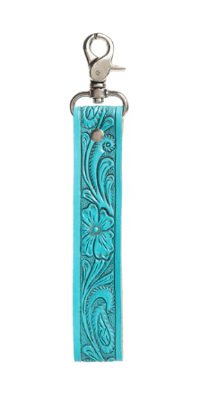 Blooming Meadows Key Fob in Turquoise by Myra Bag