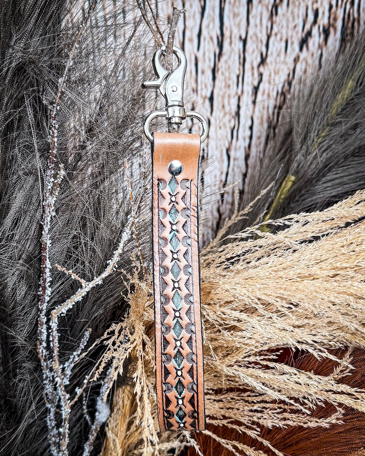 Canyon Spire Key Fob in Brown by Myra Bag
