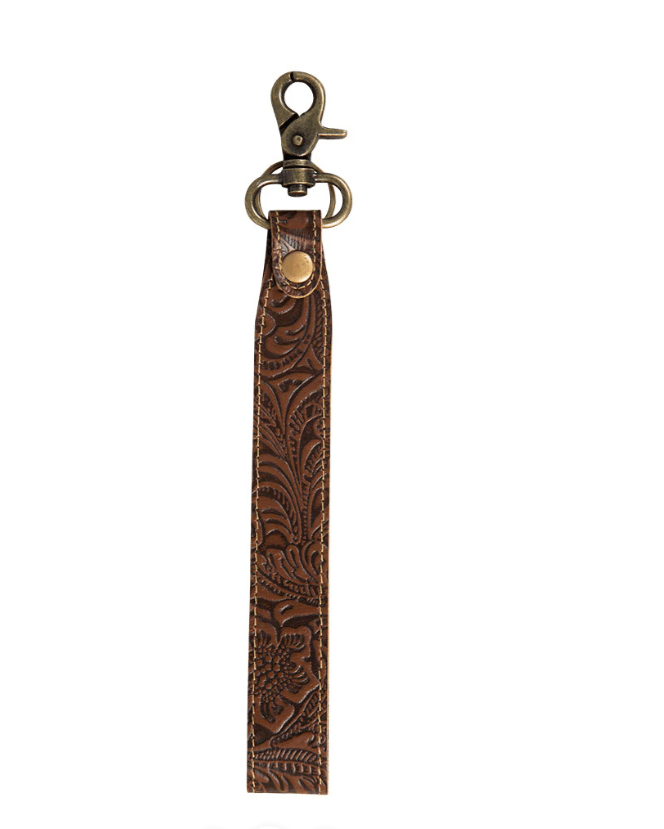 Classic Country Hand-Tooled Key Fob by Myra Bag