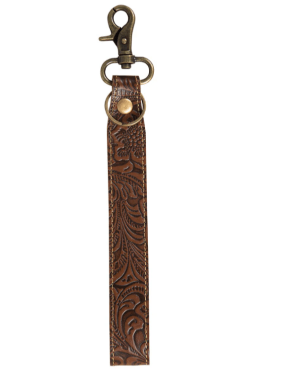 Classic Country Hand-Tooled Key Fob by Myra Bag
