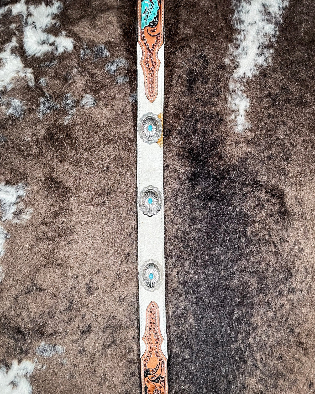 Cummerband Hand Tooled Concho Belt by Myra Bag