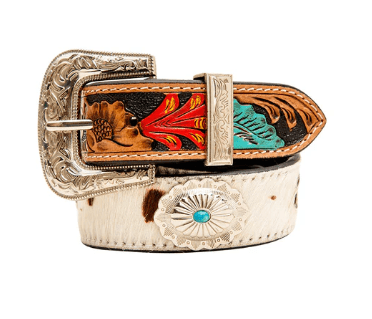 Cummerband Hand Tooled Concho Belt by Myra Bag