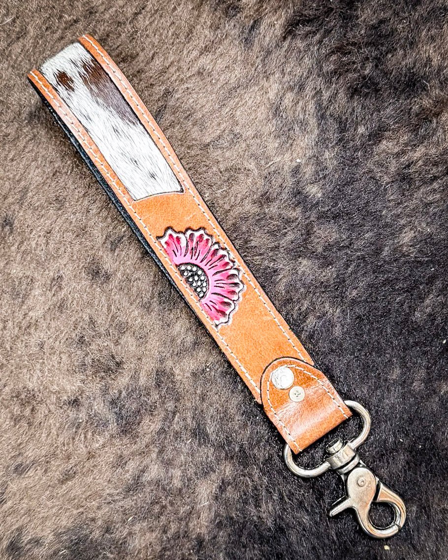 Far & Wide Hand-Tooled Key Fob by Myra Bag