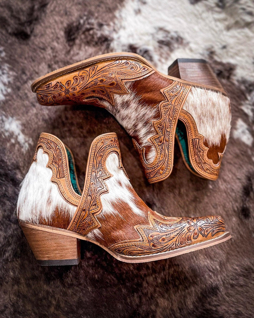 Frisco Falls Hand-Tooled Booties by Myra Bag