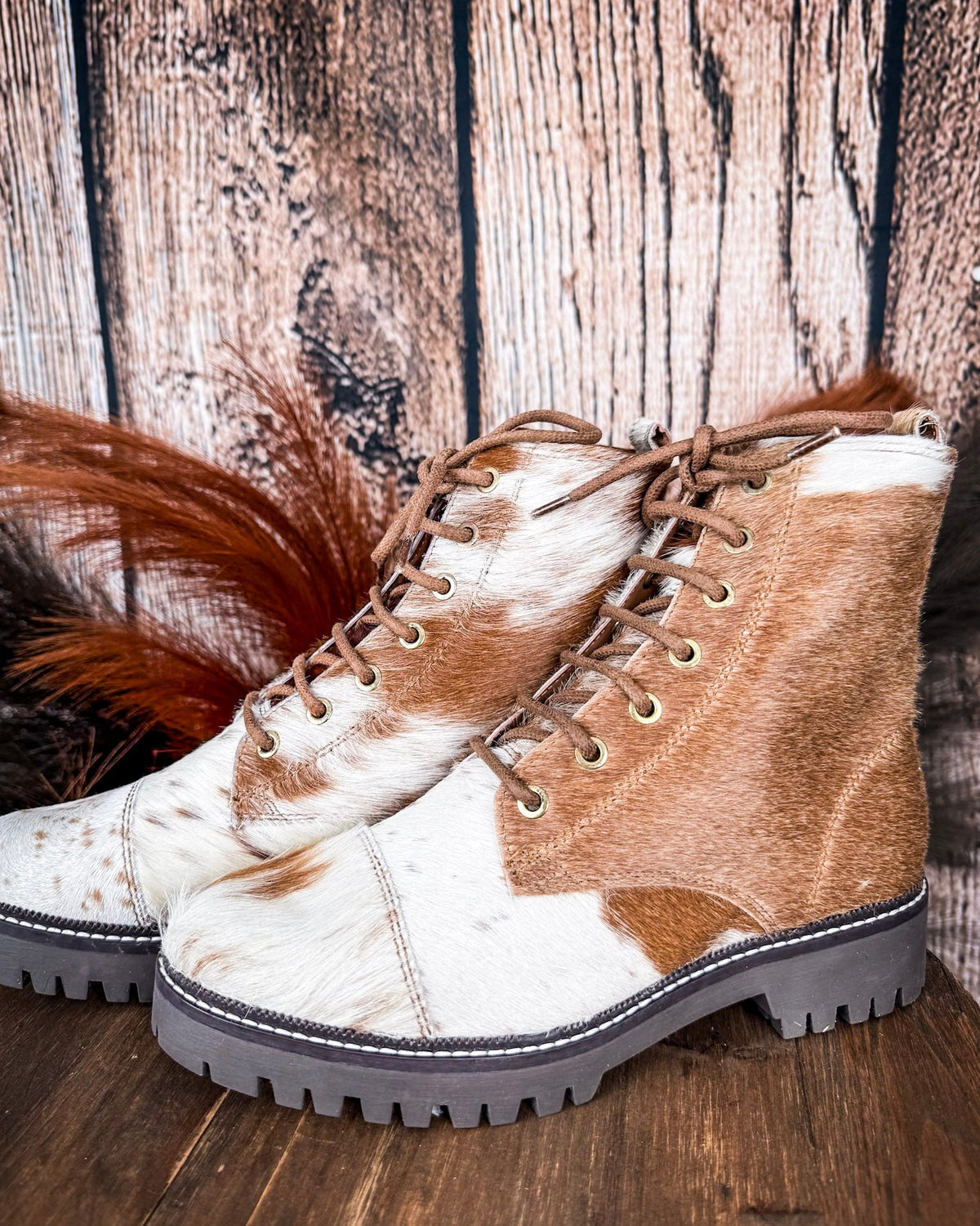 Helium Hair-On Hide Boots by Myra Bag