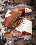 Helium Hair-On Hide Boots by Myra Bag