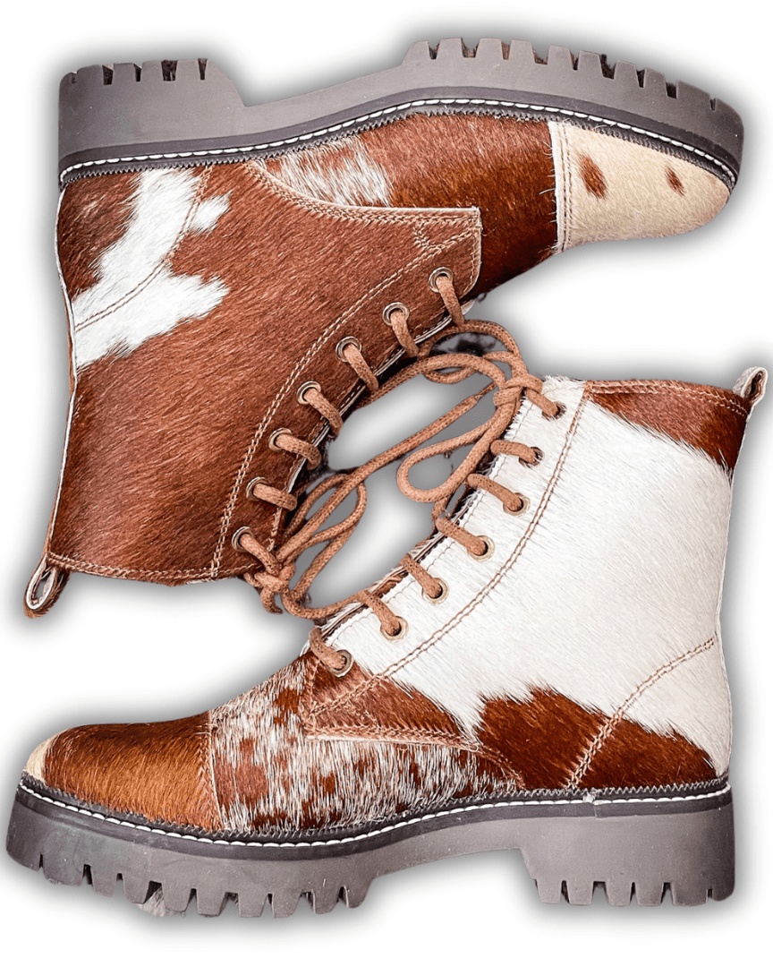 Helium Hair-On Hide Boots by Myra Bag