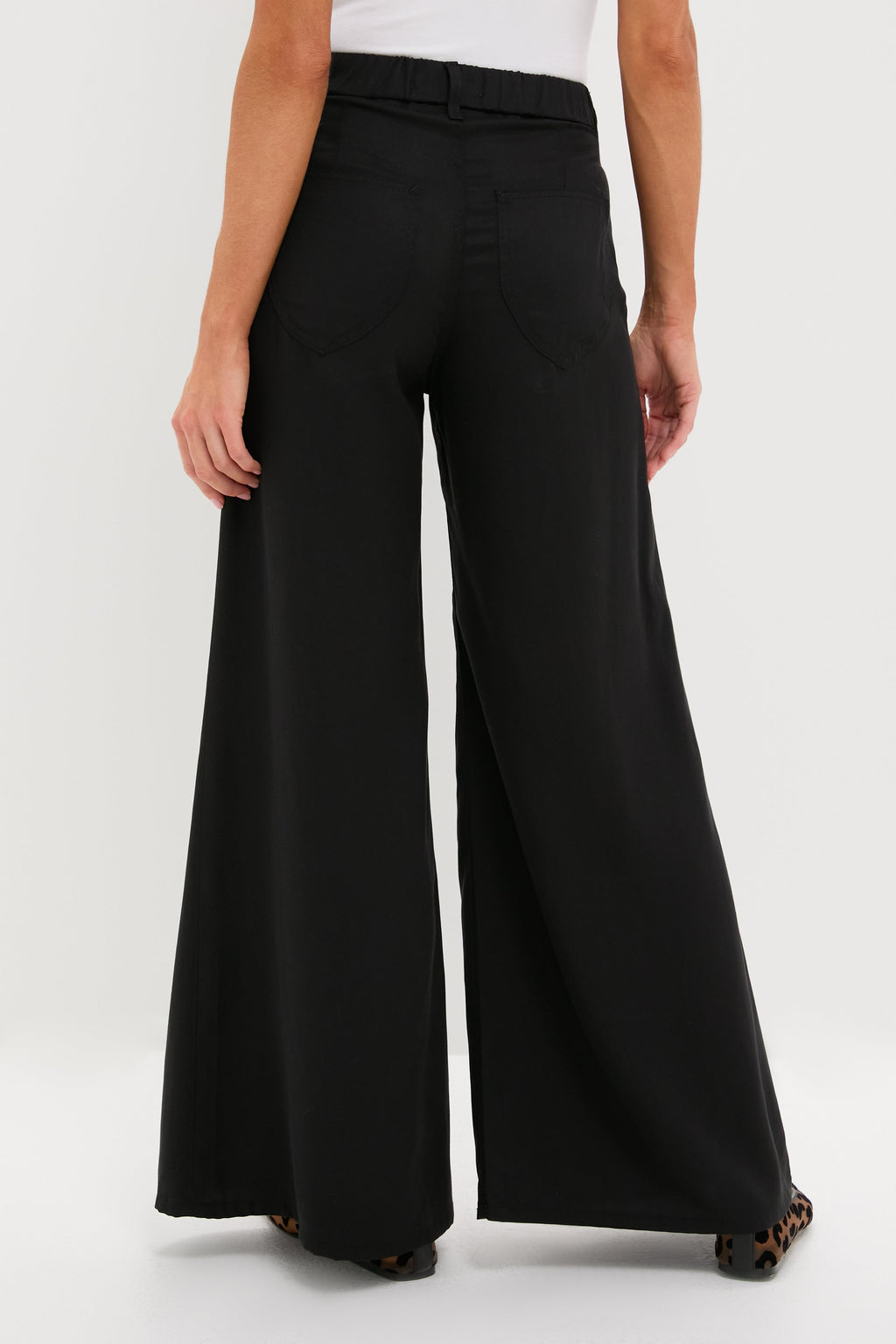 Black Tencel Tulip Trouser