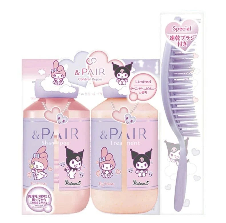 &PAIR Control Repair洗发水&护发素套装 附速干梳 三丽鸥联名 My Melody Kuromi 450mL+450g